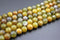 Yellow Cracked Agate Gemstone Beads, 8mm, Faceted
